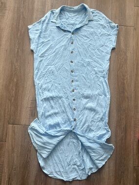 No Boundaries Button Up Linen Dress